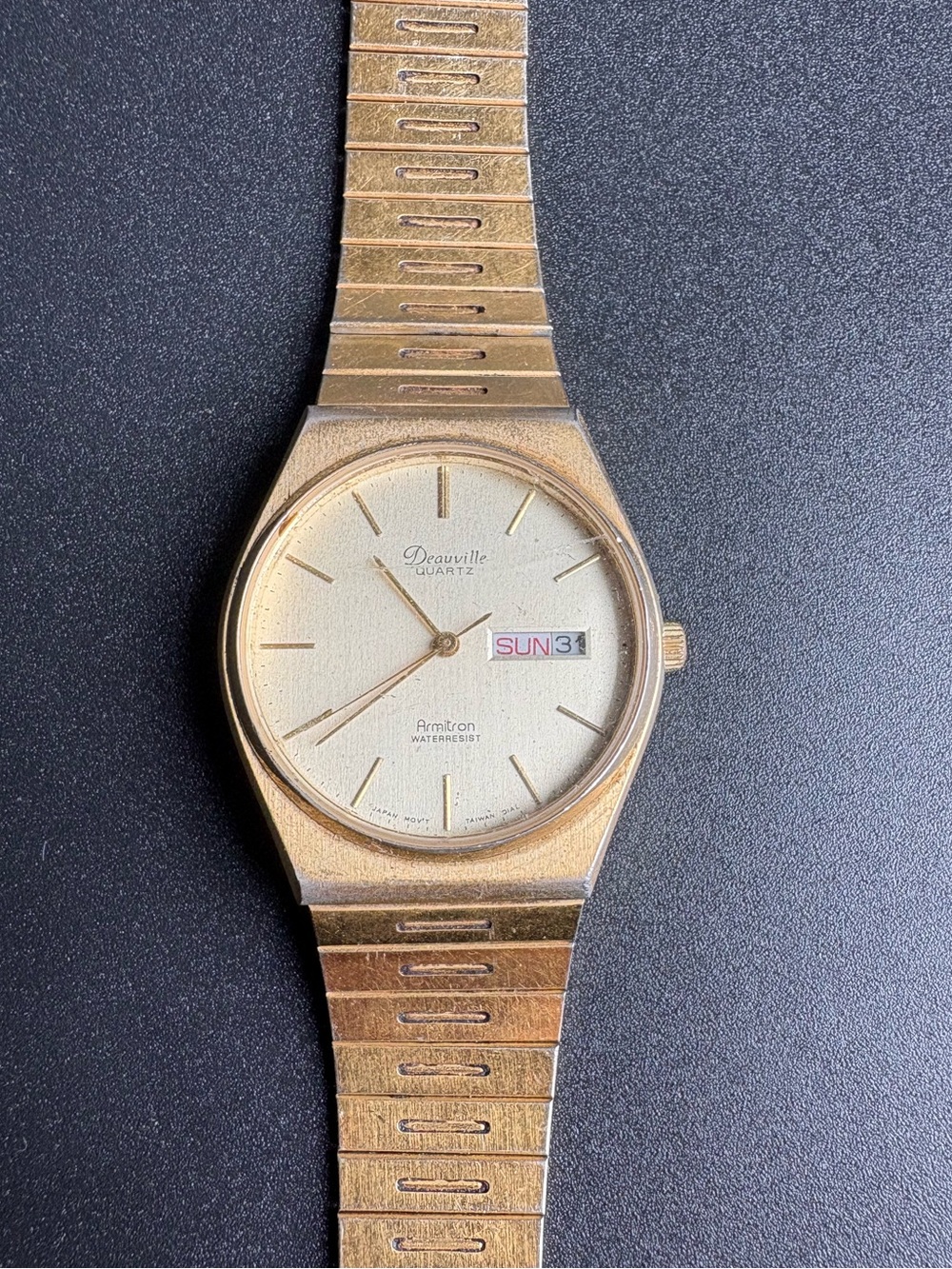 Armitron‎ Gold Tone Men's Deauville Quartz Watch with Day-Date